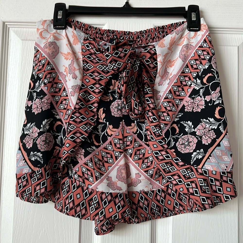 My Michelle boho flowy shorts with waist tie